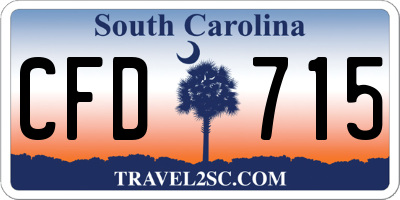SC license plate CFD715