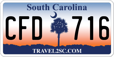 SC license plate CFD716