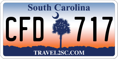 SC license plate CFD717