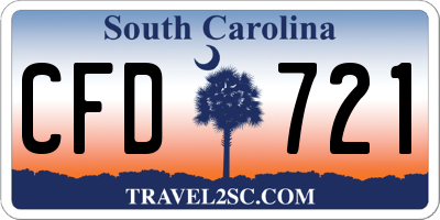 SC license plate CFD721