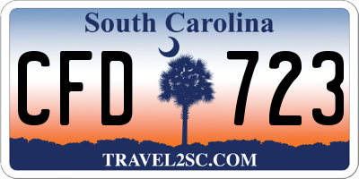 SC license plate CFD723