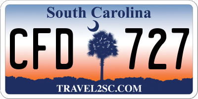 SC license plate CFD727