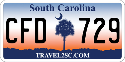 SC license plate CFD729