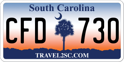 SC license plate CFD730