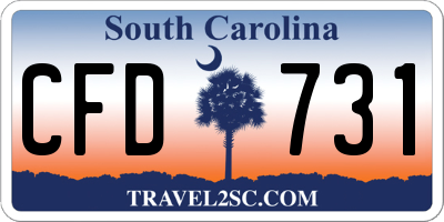SC license plate CFD731