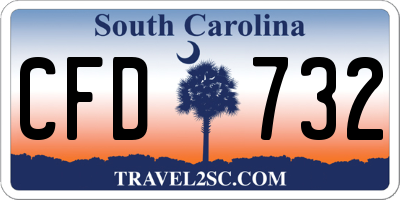 SC license plate CFD732