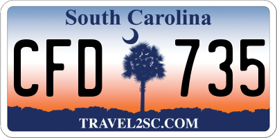 SC license plate CFD735