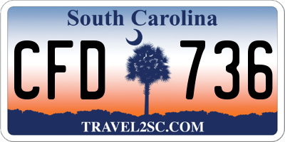 SC license plate CFD736