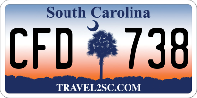SC license plate CFD738