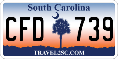 SC license plate CFD739