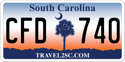 SC license plate CFD740
