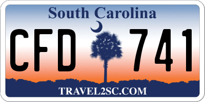 SC license plate CFD741