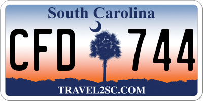 SC license plate CFD744