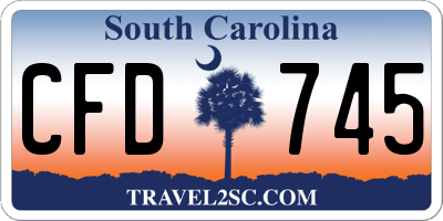 SC license plate CFD745