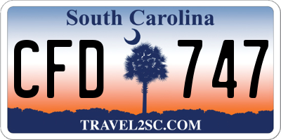 SC license plate CFD747
