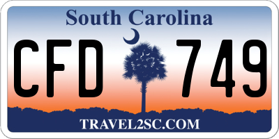 SC license plate CFD749