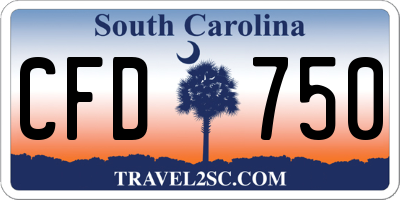 SC license plate CFD750