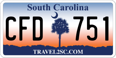 SC license plate CFD751