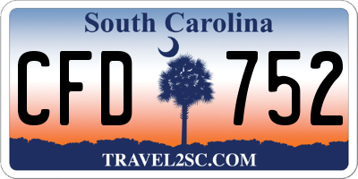 SC license plate CFD752