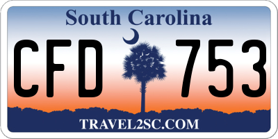 SC license plate CFD753