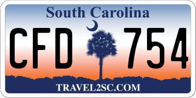 SC license plate CFD754
