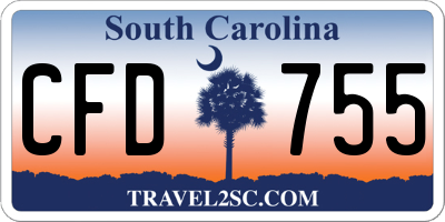 SC license plate CFD755