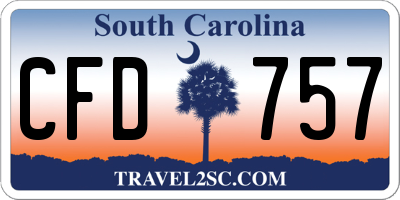 SC license plate CFD757