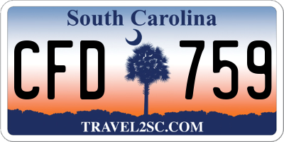 SC license plate CFD759