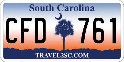 SC license plate CFD761