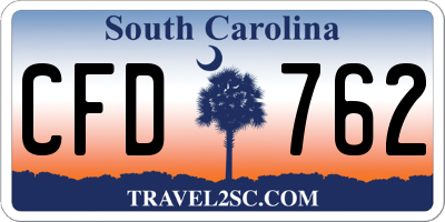 SC license plate CFD762