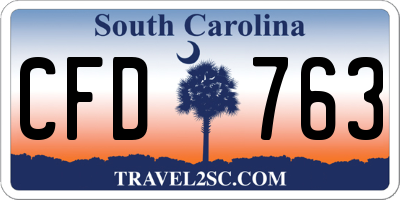SC license plate CFD763