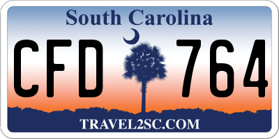 SC license plate CFD764