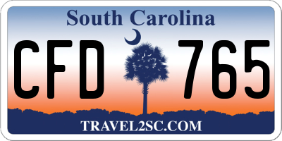 SC license plate CFD765