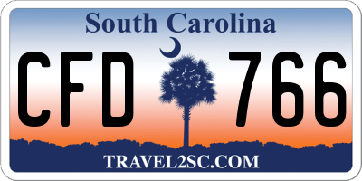 SC license plate CFD766