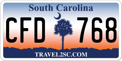 SC license plate CFD768