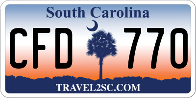SC license plate CFD770