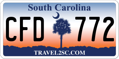 SC license plate CFD772