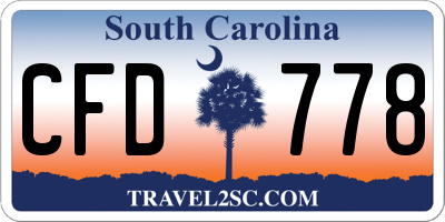 SC license plate CFD778