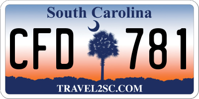 SC license plate CFD781
