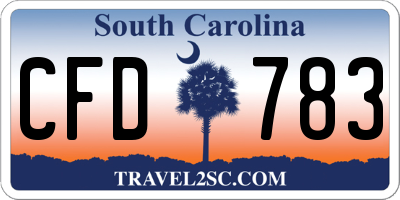 SC license plate CFD783