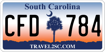 SC license plate CFD784