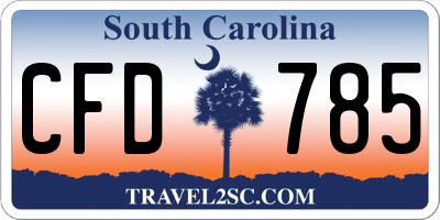 SC license plate CFD785