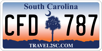 SC license plate CFD787