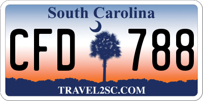 SC license plate CFD788