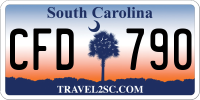 SC license plate CFD790