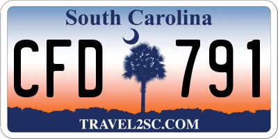 SC license plate CFD791