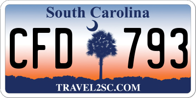 SC license plate CFD793