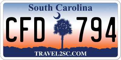 SC license plate CFD794