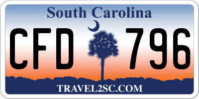 SC license plate CFD796