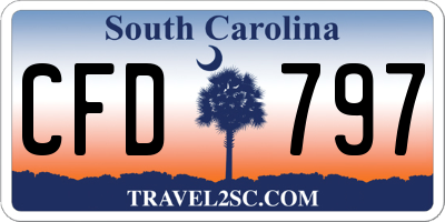 SC license plate CFD797